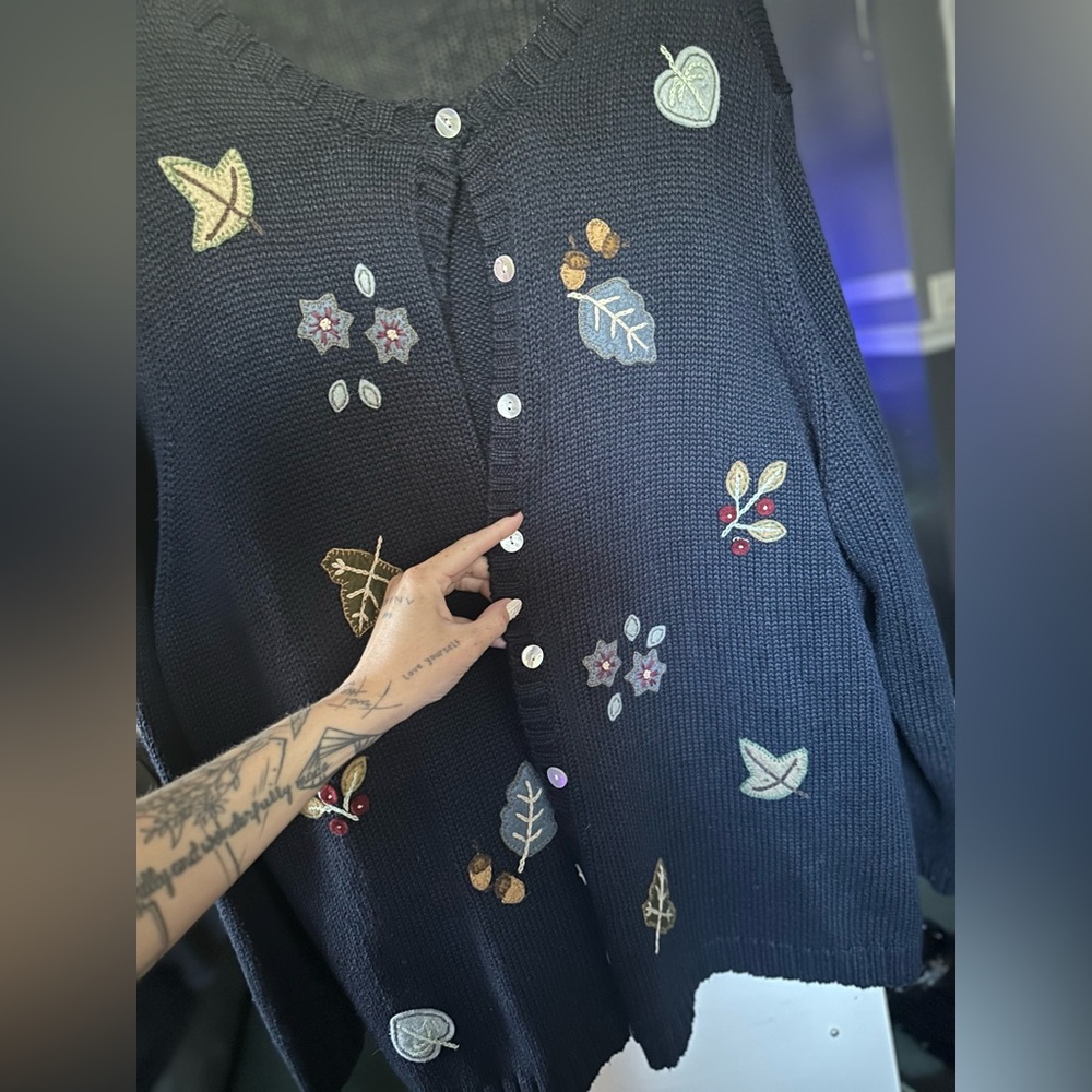 oversized vintage knit cardigan